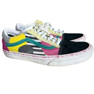 VANS Skateboard Suede Checker Multicolored Sneakers Shoes Womens 10/ Mens 8.5